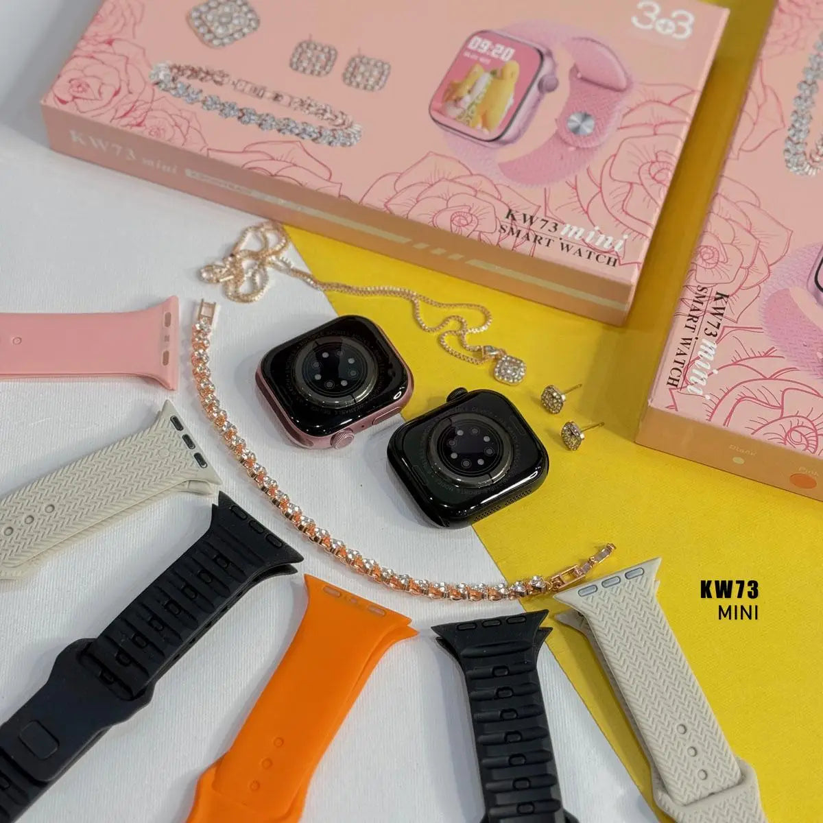 KW73 mini Smartwatch with 3 straps SariQartSariQart Kogi State