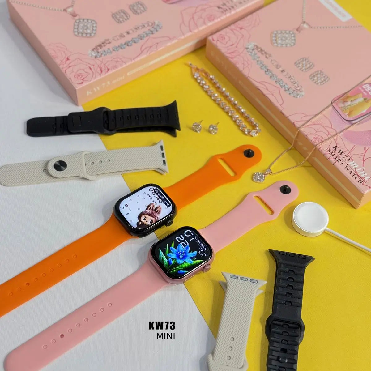 KW73 mini Smartwatch with 3 straps SariQartSariQart Kogi State