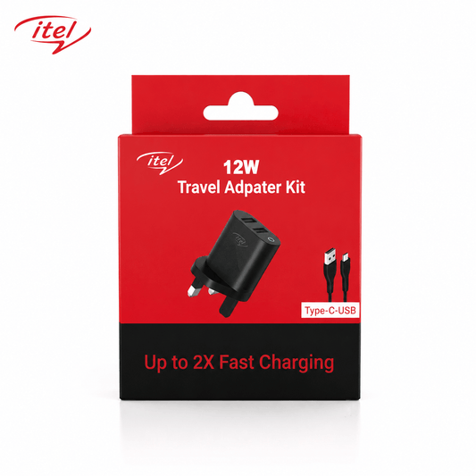 itel 12W Travel Adapter Kit – Up to 2X Fast Charging (Type-C USB) SariQart