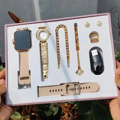 SariQart A58 Plus Smartwatch with 2.02-inch large screen, black band, and digital display showing time and fitness icons.