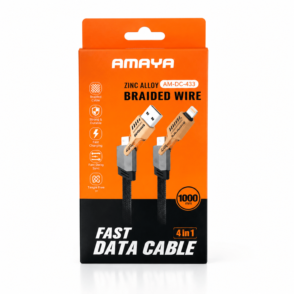 AMAYA ACD-X51 Zinc Alloy Braided Fast Charging Cable SariQart