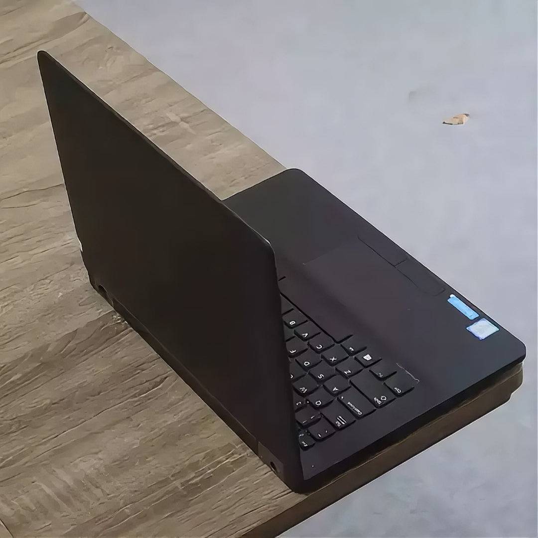 Dell Latitude E7270 portable business laptop with 8GB RAM, 256GB SSD, shown with external wireless adapter.